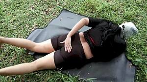 Thick Ass Stepmom Gets Stranger Fucked In Park During Yoga Session