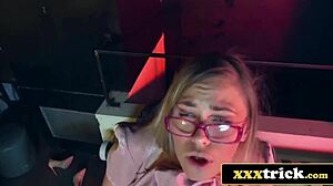 shy girl blows in dj booth then slammed hard