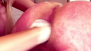 Young Bimbo Bodybuilder Destroys Robber's Ass with Fisting and Toys