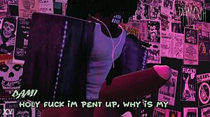 Dami Jerks Monster Black Cock While Dancing in Night Club