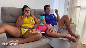 brazil game turns me into flashing slut wife for crowds pov
