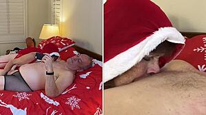 granny carmen claus deepthroats croatian cock post-christmas cocksucking frenzy