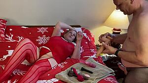 granny carmen claus deepthroats croatian cock post-christmas cocksucking frenzy