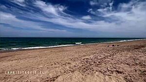 Big-Assed Paisita Makes Wanker's Beach Fantasy Explode with Shaking Ass and Huge Tits