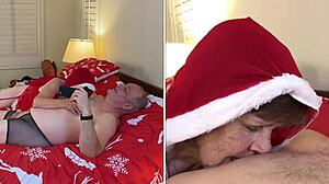 granny carmen claus deepthroats croatian cock post-christmas cocksucking frenzy