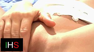 Sublime Brunette's Shaved Pussy Devours Monster Cock Deep
