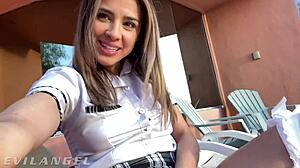 Naughty Student Kylie Rocket Rides Monster Cock In Uniform Cowgirl Quickie Dirty