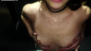 Gloryhole Blowjob from Cute Teen Turns into Wild Daddy Fuck