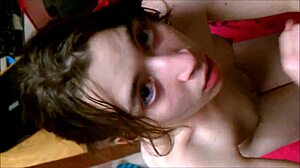 Hey, watch this young teen slut take a massive facial cumshot!