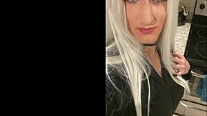 platinum blonde crossdresser heads home humiliated after wild date night