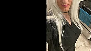 platinum blonde crossdresser heads home humiliated after wild date night