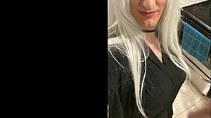 platinum blonde crossdresser heads home humiliated after wild date night