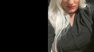 platinum blonde crossdresser heads home humiliated after wild date night