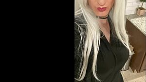 platinum blonde crossdresser heads home humiliated after wild date night