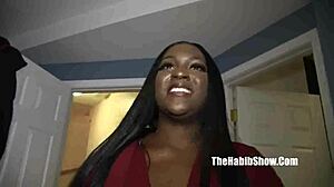 sexy chocolate ebony Armani gets ghetto fucked hard by hairy arab cock in hood