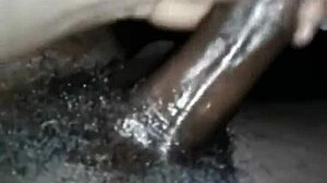 😈 big black cock pounds her deep twice in a row, she moans wild! 🔥💦
