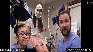 HUMAN GUINEA PIG STRAPPED DOWN AS NURSE FORCES HITACHI VIBRATOR ORGASMS - PATIENT 135