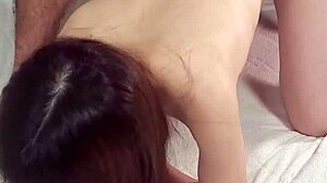 Japanese Housewife's Shaved Pussy Exposed for Raw Creampie Pounding Begs You to Fuck