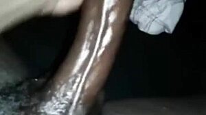😈 big black cock pounds her deep twice in a row, she moans wild! 🔥💦