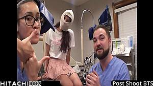 HUMAN GUINEA PIG STRAPPED DOWN AS NURSE FORCES HITACHI VIBRATOR ORGASMS - PATIENT 135