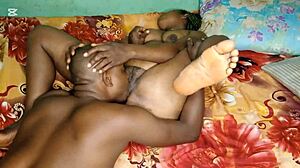 African couple 😍 new year pussy licking leads to multiple orgasms! 💦👅 homemade holiday fun