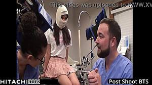 HUMAN GUINEA PIG STRAPPED DOWN AS NURSE FORCES HITACHI VIBRATOR ORGASMS - PATIENT 135