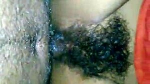 Hairy Pussy Takes Black Cock CUM Deep!