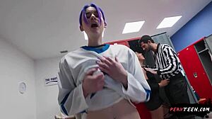hey sneaky locker room fuck with petite cutie goes totally wrong 😩💦