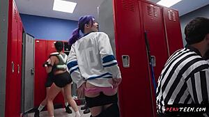 hey sneaky locker room fuck with petite cutie goes totally wrong 😩💦