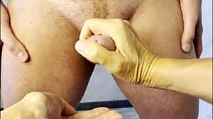 stepmom milks my huge cock dry every morning with her saggy natural tits