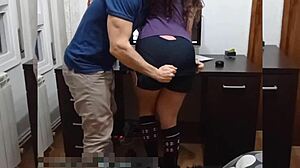 plumber pounds that perfect teen ass doggystyle then blasts facial cum all over 😍💦