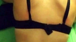 Blonde teacher stocks huge cock!