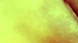 curvy colombian bunny ex-girlfriend in miniskirt gives sloppy homemade blowjob with natural big tits.