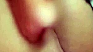 curvy colombian bunny ex-girlfriend in miniskirt gives sloppy homemade blowjob with natural big tits.