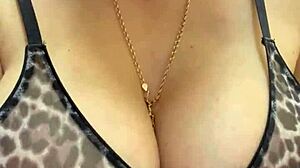 look at my slut stepmom's big milky tits in the shower