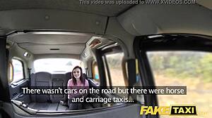 fake taxi driver rams american redhead's tight asshole with dirty pov oral and orgasm creampie