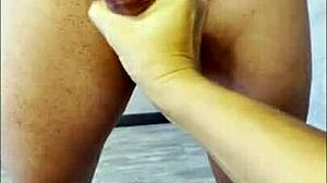 stepmom milks my huge cock dry every morning with her saggy natural tits