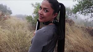 omg gorgeous spanish goddess ass spanked tied for garage piss 😩