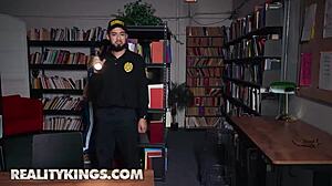 college bookworms selina bentz and kai explode in library urges