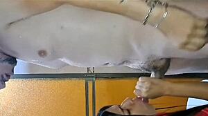 my hot neighbor gives the sloppiest blowjob ever in amateur homemade style