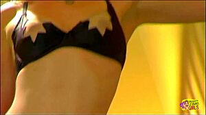 Ever watched classic lesbian babes kiss suck glass toy in heels together?