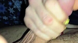 Wife Slowly Jerks Husband's Cock with Dirty Talk Temptation