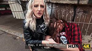 hunt4k czech blonde with long hair tattoos piercings cheats fuckin stranger pov hardcore while boyfriend sleeps street close up