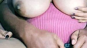 Juicy hairy pussy drips as big boob indian babe moans!