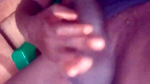 african shemale strokes huge cock close-up massive homemade load