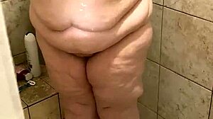 check out this curvy bbw wife soaping her big ass in the shower part 2