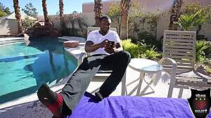 i get cheered up by alli black's poolside bbc ride...outdoor deepthroat cowgirl