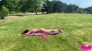 Pov: Dakota Marr Handles the Sunbathing Voyeur with Close Attention