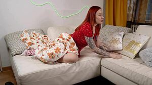 shocking stepmom sucks my dick as santa then takes creampie all over huge tits