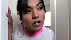Hey, this little perky Latina milf mommy fulfills my dirtiest hardcore fantasy with big tits blowjob